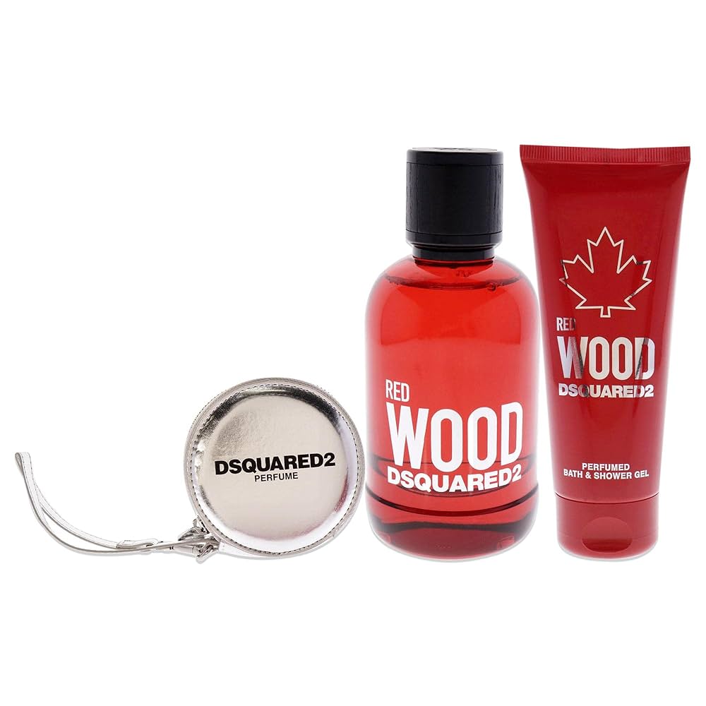 Dsquared2 Red Wood 3.4oz EDT Spray, 3.4oz Perfumed Bath and